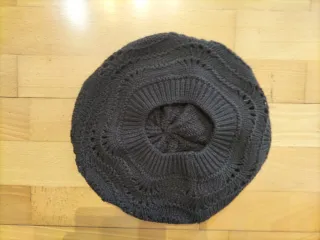 Gorro lana chica tejido gris nuevo