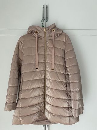 Abrigo acolchado beige