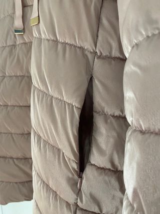 Abrigo acolchado beige