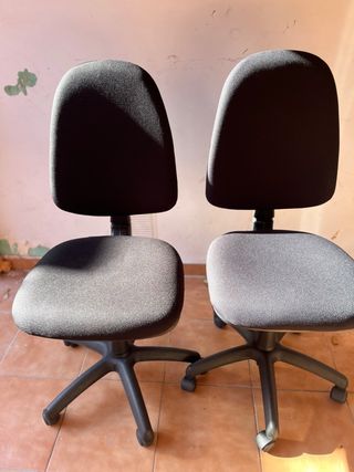 2 Sedie da Ufficio Nere e 1 Blu/Nera