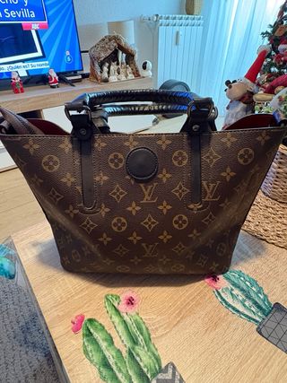 Bolso cuero Marrón y Negro