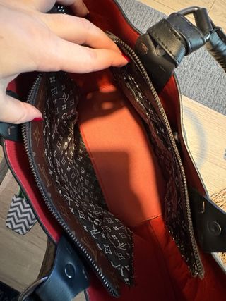 Bolso cuero Marrón y Negro