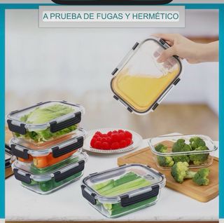 10 Contenitori in Vetro Sotto Vuoto