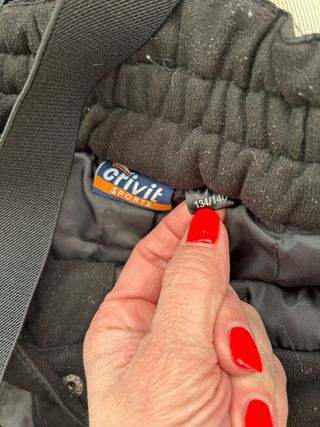 Pantaloncini da sci neri per bambini