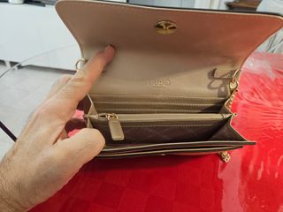 Liu Jo Borsetta Portafoglio Oro con Tracolla