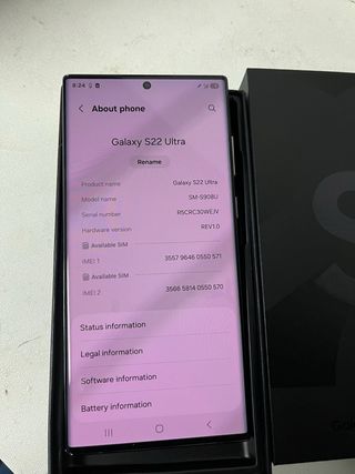 Samsung S22 Ultra Preto Como Novo