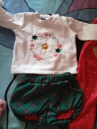 Conjunto Ropa Navidad Bebé Estrellas