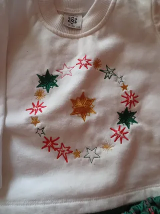 Conjunto Ropa Navidad Bebé Estrellas