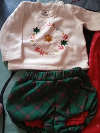 Conjunto Ropa Navidad Bebé Estrellas