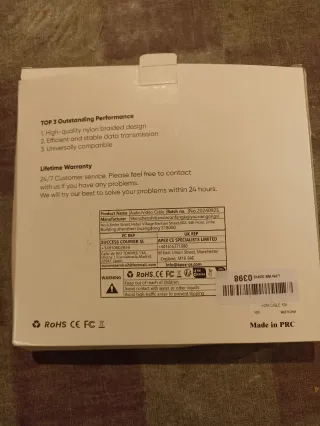 Cavo HDMI 10m in nylon intrecciato