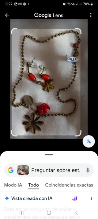 Rosario Piedras Naturales Blanco y Plata