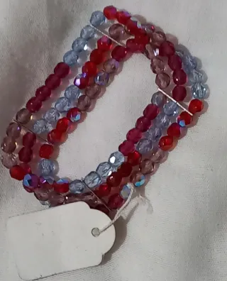 Rosario Piedras Naturales Blanco y Plata