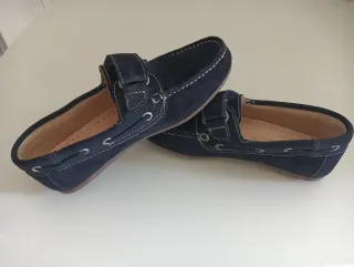 Mocasines de ante azul marino
