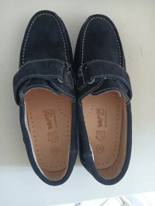 Mocasines de ante azul marino