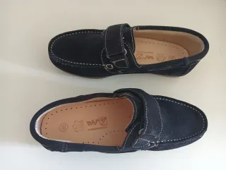 Mocasines de ante azul marino