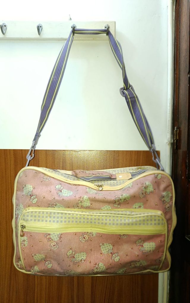 Bolso infantil rosa y morado 44x30cm