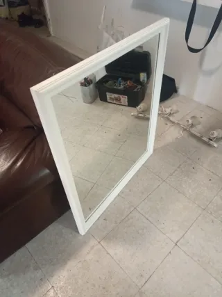 Specchio da bagno bianco 90x80 in ottime condizioni