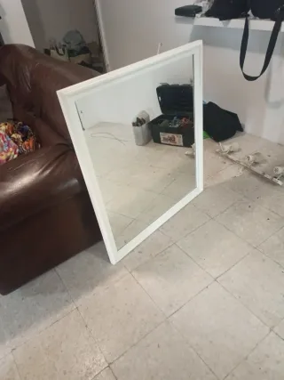 Specchio da bagno bianco 90x80 in ottime condizioni