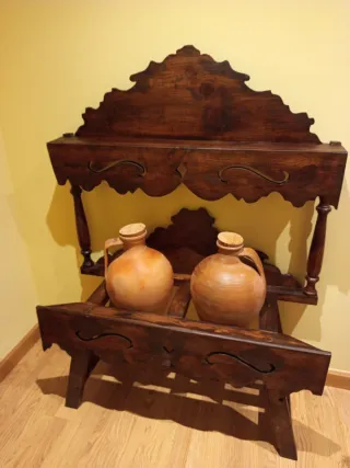 Cantarera Tinajero Madera Rústica