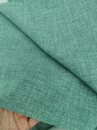 Retal tela loneta verde esmeralda jaspeada