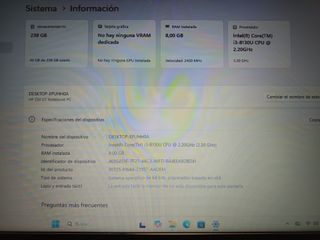 Laptop HP i3 8th con unità SSD