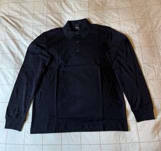 Polo Hugo Boss negro manga larga
