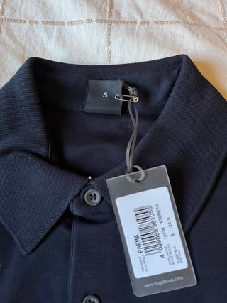 Polo Hugo Boss negro manga larga