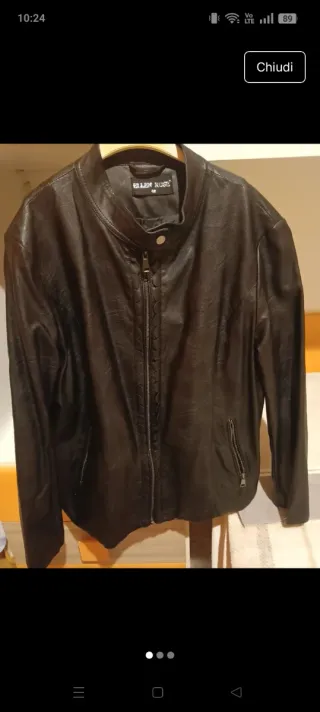 Giacca ecopelle nera Taglia 49