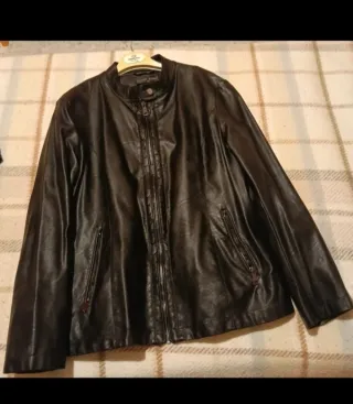 Giacca ecopelle nera Taglia 49