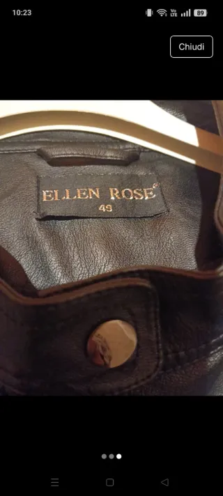 Giacca ecopelle nera Taglia 49