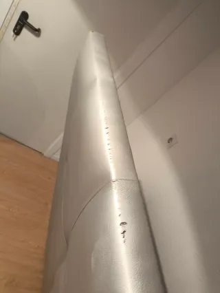 Cabecero Cama Polipiel Plateado