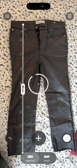 Pantalón cuero mujer Zara negro