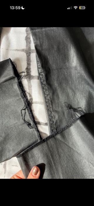 Pantalón cuero mujer Zara negro