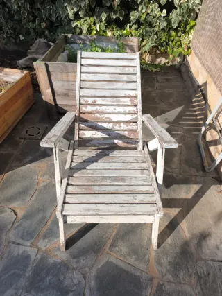 Sedia da giardino in legno bianco Ikea