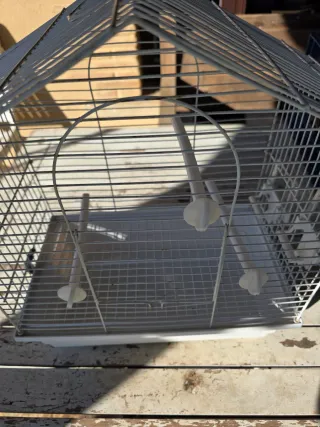 Gabbia bianca per uccelli