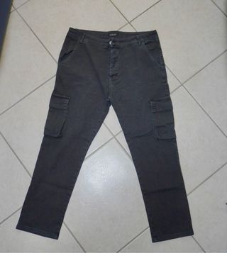 Jeans Cargo Nero Uomo