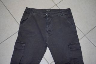 Jeans Cargo Nero Uomo