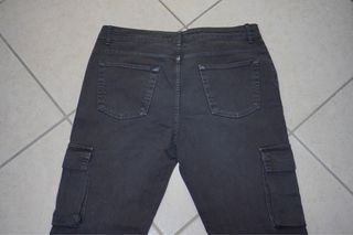 Jeans Cargo Nero Uomo