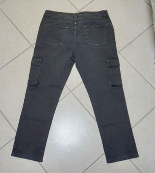 Jeans Cargo Nero Uomo