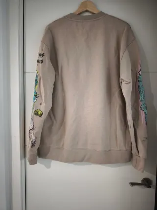 Sudadera Zara Estampada Calavera Talla L