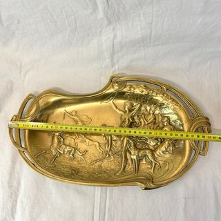BANDEJA BRONCE ART NOUVEAU DIANA CAZADORA ACTEON