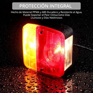 Justech 2PCS Luces Traseras Remolque con 7,5m Cabl