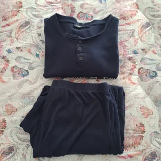 Pigiama uomo blu e grigio taglia XXL