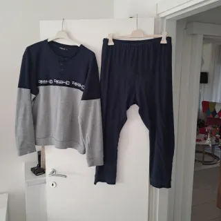 Pigiama uomo blu e grigio taglia XXL