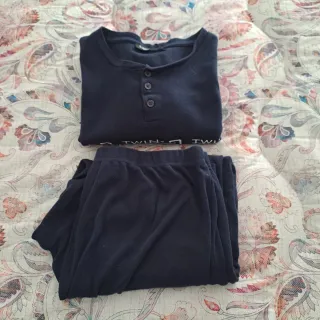 Pigiama uomo blu e grigio taglia XXL