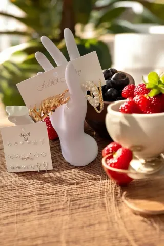 Set orecchini minimal dorati e argentati