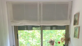 4 cortinas estor beige semitransparentes plegables