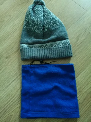 Gorro y braga de cuello para el frío