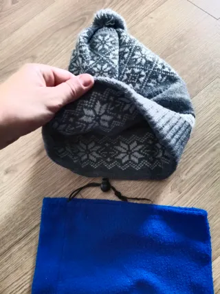 Gorro y braga de cuello para el frío