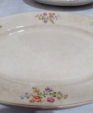 2 Piatti insalatiera vintage floreali